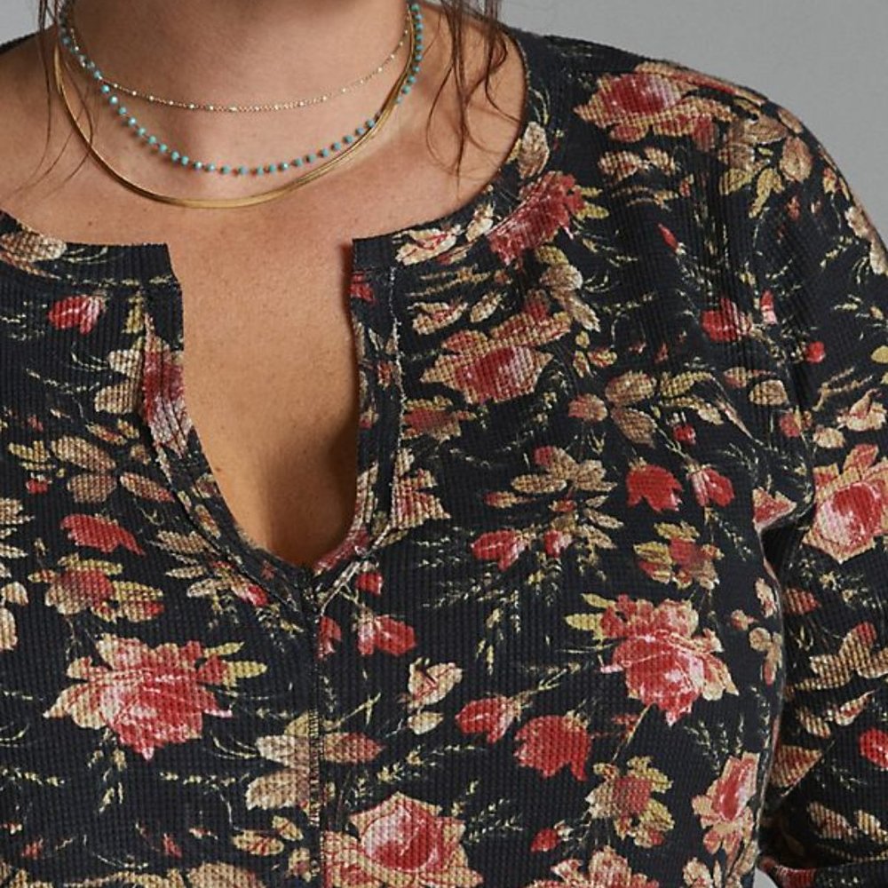 Anthropologie Pilcro Split-Neck Top PXS XSP NEW - Picture 7 of 10